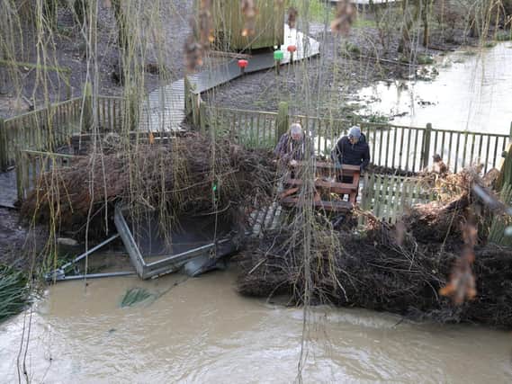 Volunteers have been helping to clear the damage caused by yesterday's flooding