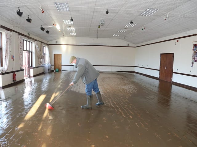 The water caused the wooden floor to lift, meaning it could be out of action for months