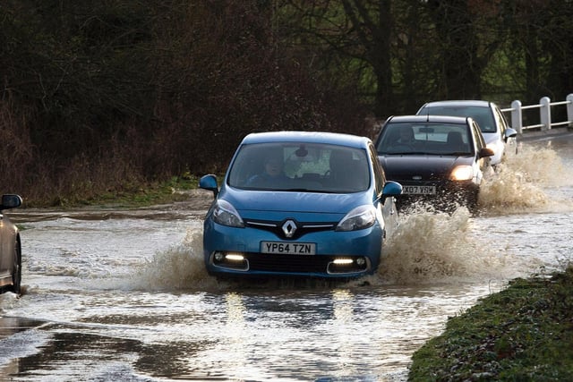 The water has made it difficult for drivers in Warkton