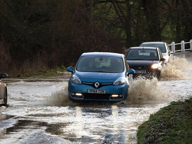The water has made it difficult for drivers in Warkton