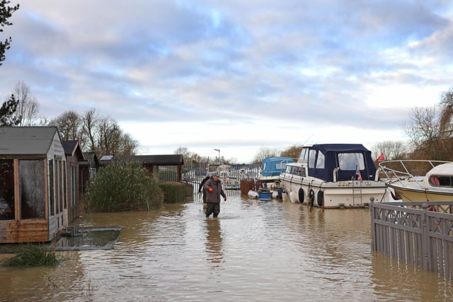 The River Nene has burst its banks in Peterborough. Picture: Paul Marriott