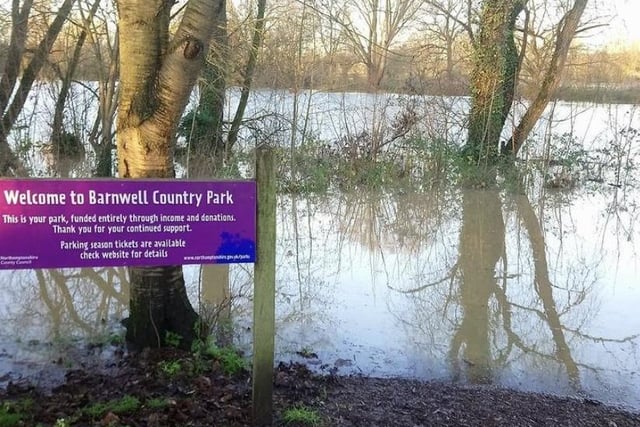 Rangers have warned much of Barnwell Country Park near Peterborough is underwate.