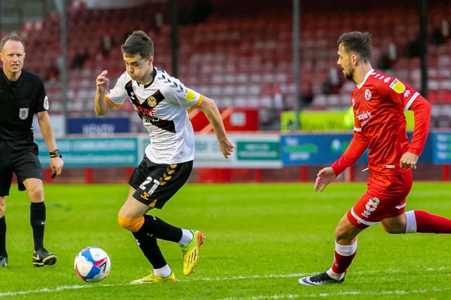 Action from Crawley Town v Newport County