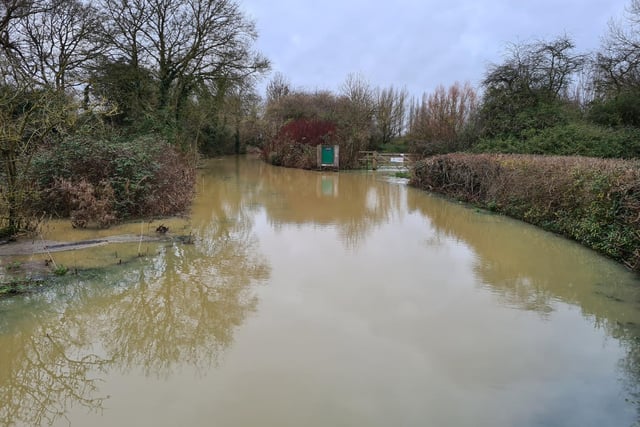 Many paths are inaccessible at Ferry Meadows: Flooding at Ferry Meadows: Picture: Mary Foreman