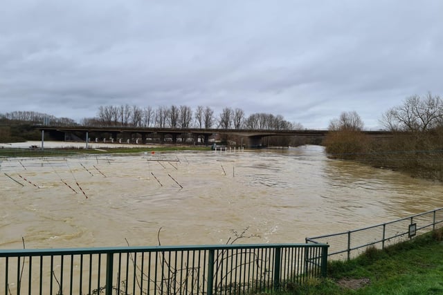 The River Nene floodwaters near Peterborough: Picture: Mary Foreman