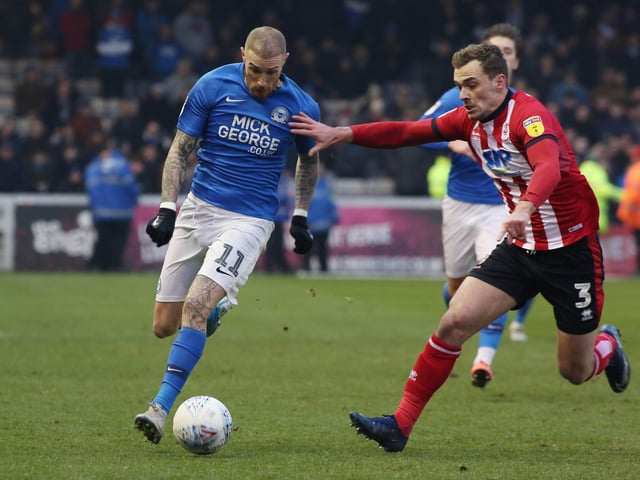 AWAY RECORD: P19 W7 D3 L9 F23 A24: Improvement on the road is required in 2021, although Posh did win five in a row on their travels earlier this season, at Northampton, Wigan, Hull, Bristol Rovers and Oxford. Posh lost 2-1 at Lincoln on New Year's Day (pictured).