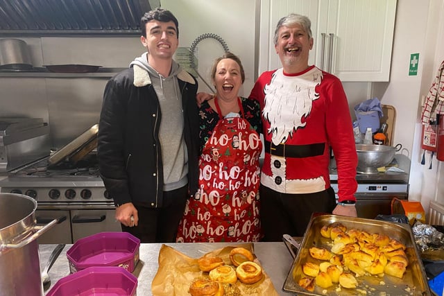 Volunteers from Uckfield RFC cooked and delivered Christmas lunches to more than 50 local families