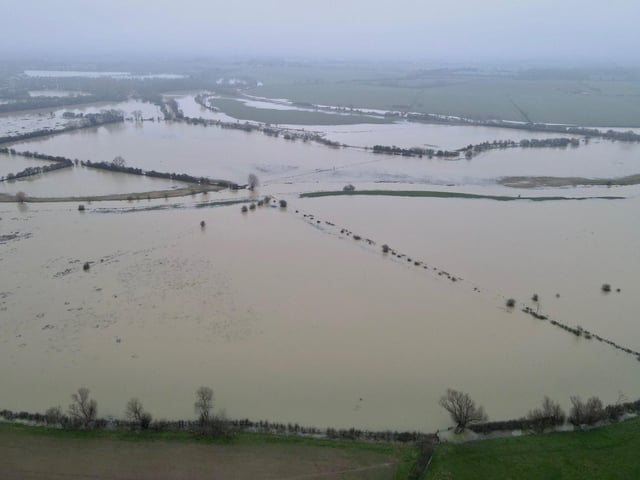 Severe floods in Nassington and Yarwell.
