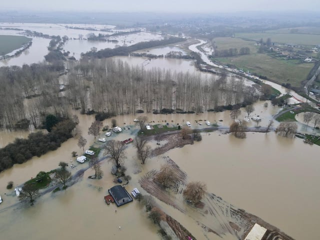 Severe floods in Nassington and Yarwell.