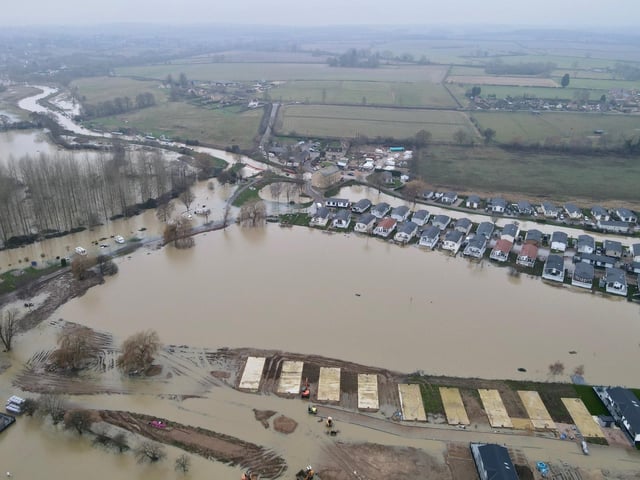 Severe floods in Nassington and Yarwell.