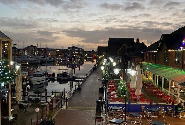 Tony Bryant sent in this shot of Sovereign Harbour all lit up for Christmas. The picture was taken with an iPhone. SUS-201230-105712001