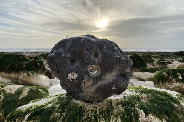 Melanie Wells found this fascinating stone on Birling Gap beach. Taken with an iPhone 11 Pro Max. SUS-201230-110217001