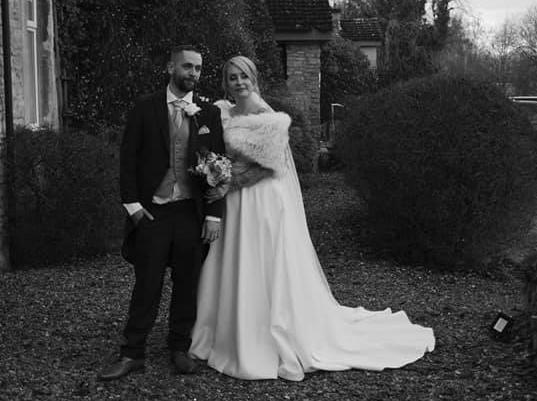 Emma and Peter Mccaffery got married at The Walnut Tree Inn, Northampton on December 5.