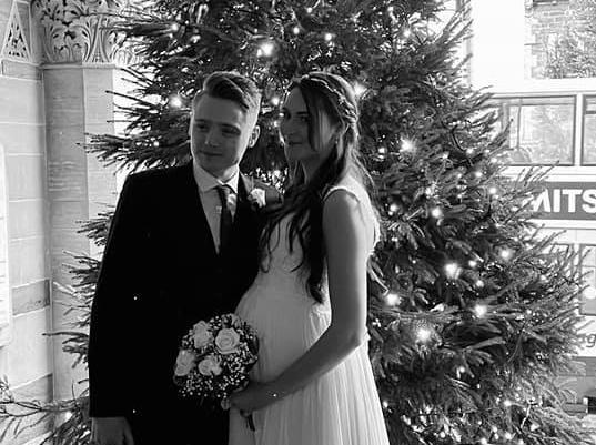 Niamh and Mark Norris got married at the Guildhall in Northampton on December 12.