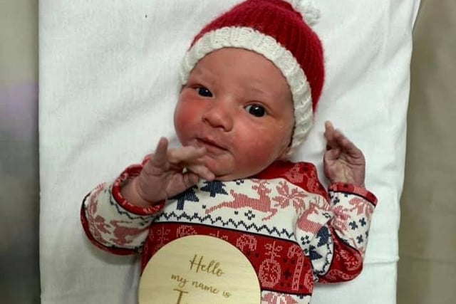 Jacob Whitney was born at 2.38am on Christmas Day, weighing 7.11lbs.