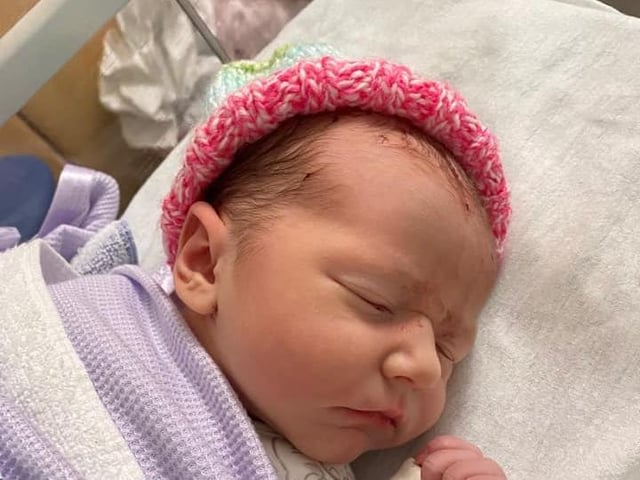 Ivy-Lea Sawford was born at 2.57pm on Christmas Day, weighing 7lbs 15oz.