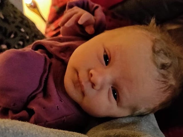 Elouise Rose was born on Christmas Day at 1.39pm, weighing 6lb 8oz.
