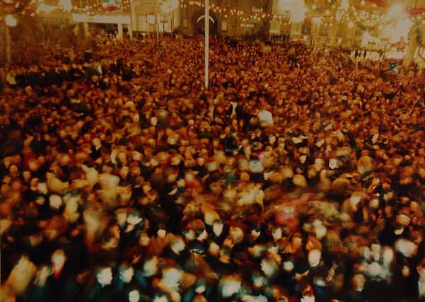 New Year celebrationsin Cathedral Square - Do you know which year?