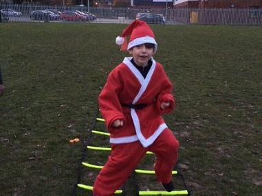 A Malcolm Arnold Preparatory Academy pupil gets ready to go. Photo: David Ross Education Trust