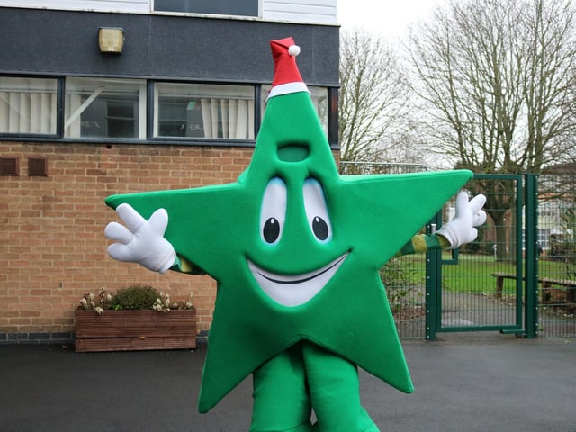 The David Ross Education Trust mascot at the trust's headquarters