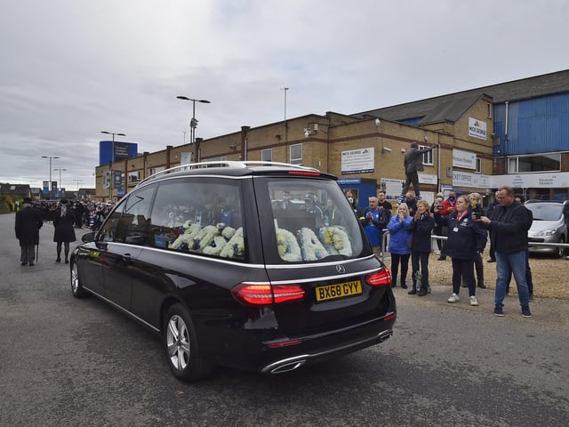 Posh legend Tommy Robson passed away in late October. Posh fans turned up at the Weston Homes Stadium to pay tribute to the great man.
