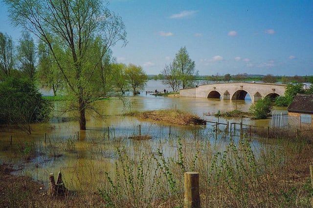 Flooding in Ferry Meadows two decades ago.