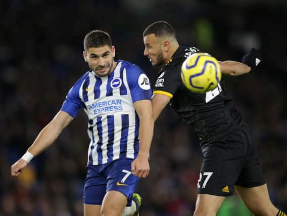 Brighton striker Neal Maupay is set to return to the starting line-up against Wolves