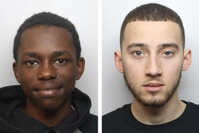 HASSAN SAID, 19, and 21-year-old ASRIEL McLEOD were jailed for a total of seven years and eight months between them two years ager stabbing a teenager in a Wellingborough club in 2018 .