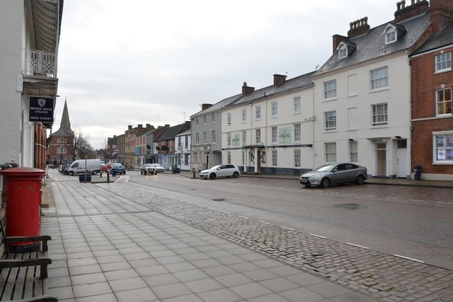 Deserted streets during the start of the third lockdown in Market Harborough.