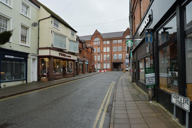 Empty streets during the start of the third lockdown in Market Harborough.