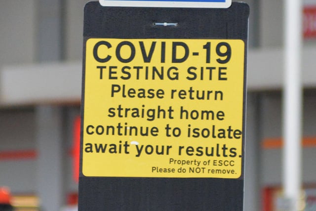 Mobile Covid-19 testing site in Pelham Place car park, Hastings. 6/1/20 SUS-210601-094521001