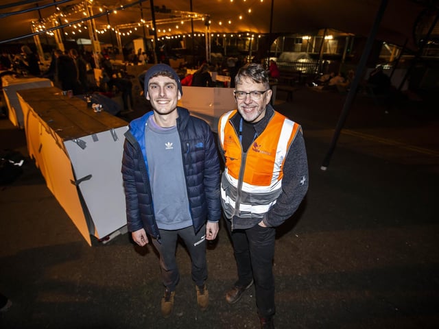 L-R Dom Rawlins (Volunteer) and Robin Burgess (CEO of The Hope Centre)