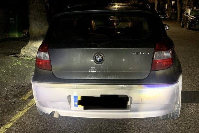A car which had never been taxed. The driver was reported and the car seized