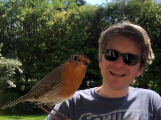 Claire Wayland-Pratt shared this picture of the robin which 'adopted' the family in Petersfield back in May
