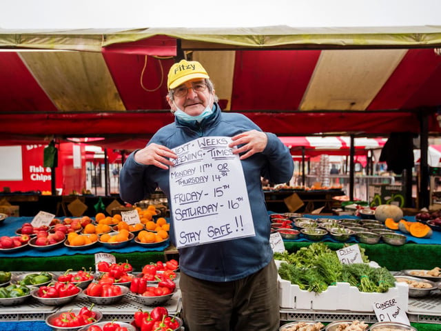 Long-standing stall holder Eammon Fitzpatrick says it is like a 'ghost town'. Photo: Leila Coker.