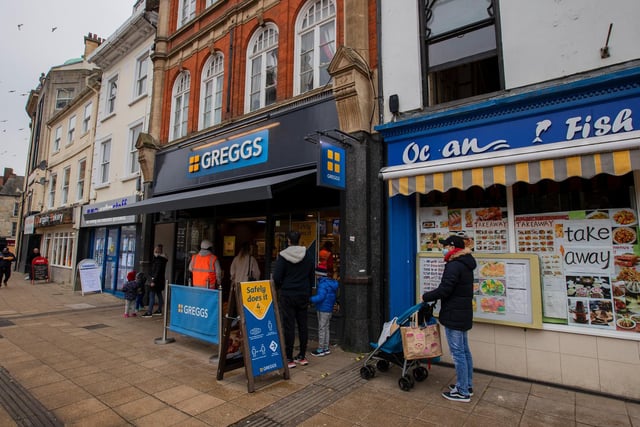 Although Greggs - open for takeaway - proved popular. Photo: Leila Coker.