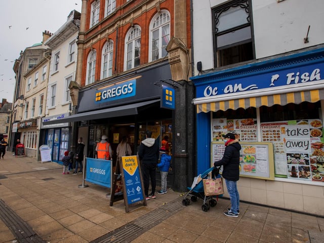 Although Greggs - open for takeaway - proved popular. Photo: Leila Coker.