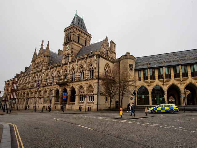 And very few people were mulling around The Guildhall. Photo: Leila Coker.