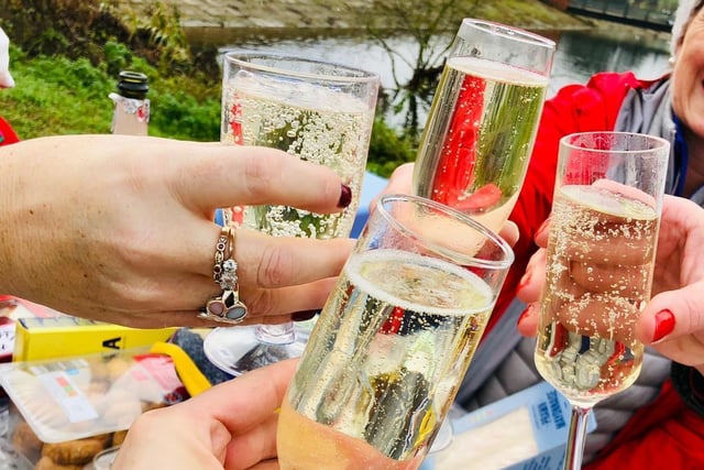 "Prosecco in the park with good friends."
