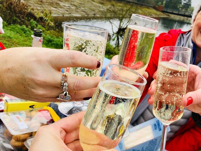 "Prosecco in the park with good friends."