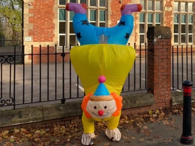 "Cheering Hardingstone residents during the lockdowns with fancy dress costumes."