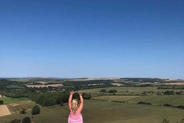 Cissbury Ring and feeling on top of the world after many months of being cooped up and homeschooling. Sent in by Joanna Morgan