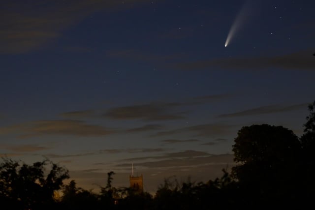 "Seeing Comet Neowise in the skies over Moulton."