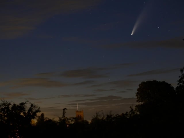 "Seeing Comet Neowise in the skies over Moulton."