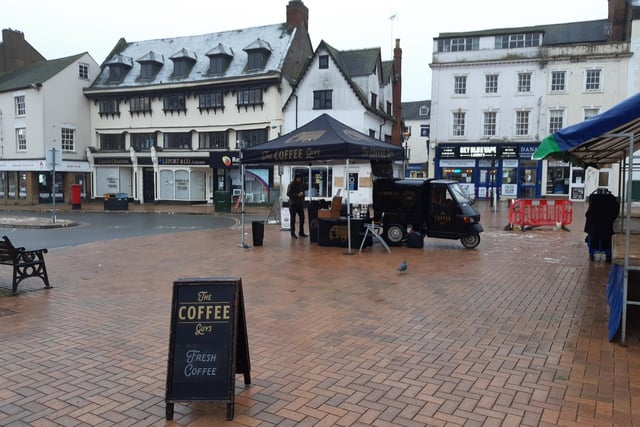 The Coffee Guys mobile coffee shop is one of several coffee venues open in the town centre of Banbury