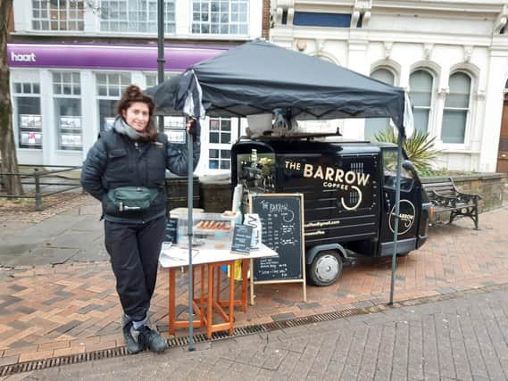 Harriet Barrow can be found in the High Street of Banbury five days a week where she runs her business, The Barrow Coffee