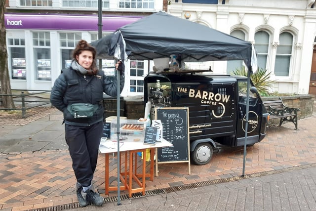 Harriet Barrow can be found in the High Street of Banbury five days a week where she runs her business, The Barrow Coffee