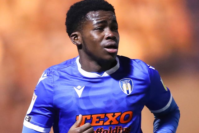 KWAME POKU (Colchester). If you’re looking at primarily recruiting a winger Poku would be my number one pick from League Two, although he hasn't played as a central striker before which might be an issue. Poku is 19 with 63 appearances and six goals for Colchester. (Photo by Jacques Feeney/Getty Images).
