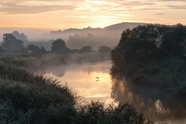 Dawn over the River Arun by Lindsey Chadwick