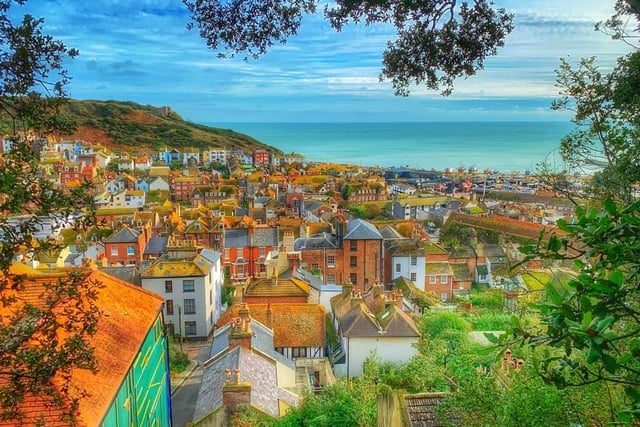Marcus Cook took this photo of Hastings Old Town from the St Clements Caves.